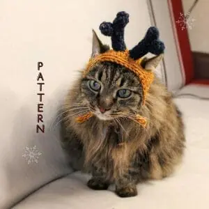 Handmade Marketplace 460 deer antlers hat for cat