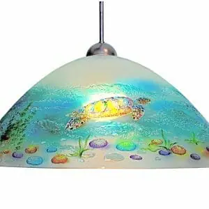 Handmade Marketplace 660 Chandelier Pendant Lamp Light Home Living Room Glass Lampshade Sea