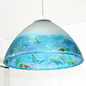 Handmade Marketplace 663 Pendant Lamp Light Home Living Room Glass Lampshade Sea