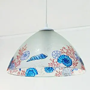 Handmade Marketplace 662 Pendant Lamp Light Home Living Room Glass Lampshade Sea Hanging Lamp