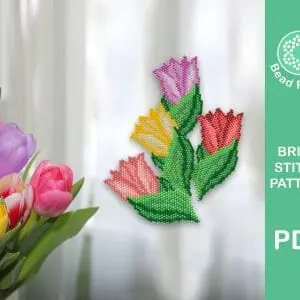 tulip brick stitch pattern