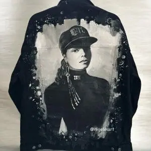 Janet Jackson jacket New Painted denim jacket custom jacket gift