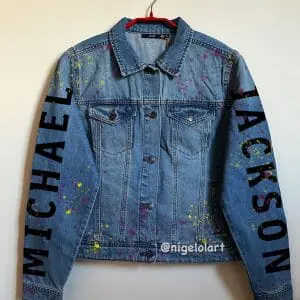 Michael Jackson jacket New Painted denim jacket michael jackson thriller jacket