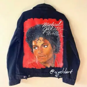 Michael Jackson Painted denim jacket Gift