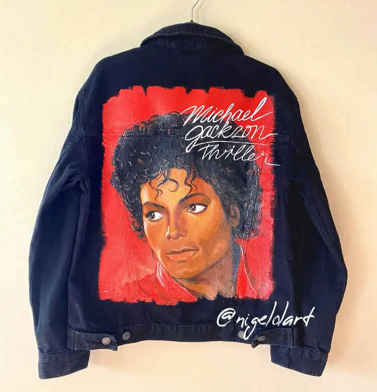 Michael Jackson Painted denim jacket Gift