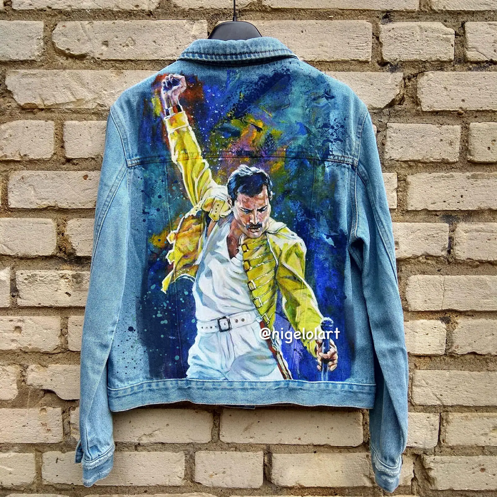 Freddie Mercury Painted denim jacket personalized Gift