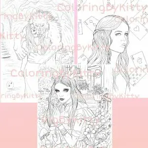 “Dark tales part 1” Pdf coloring book 10 coloring pages coloring book