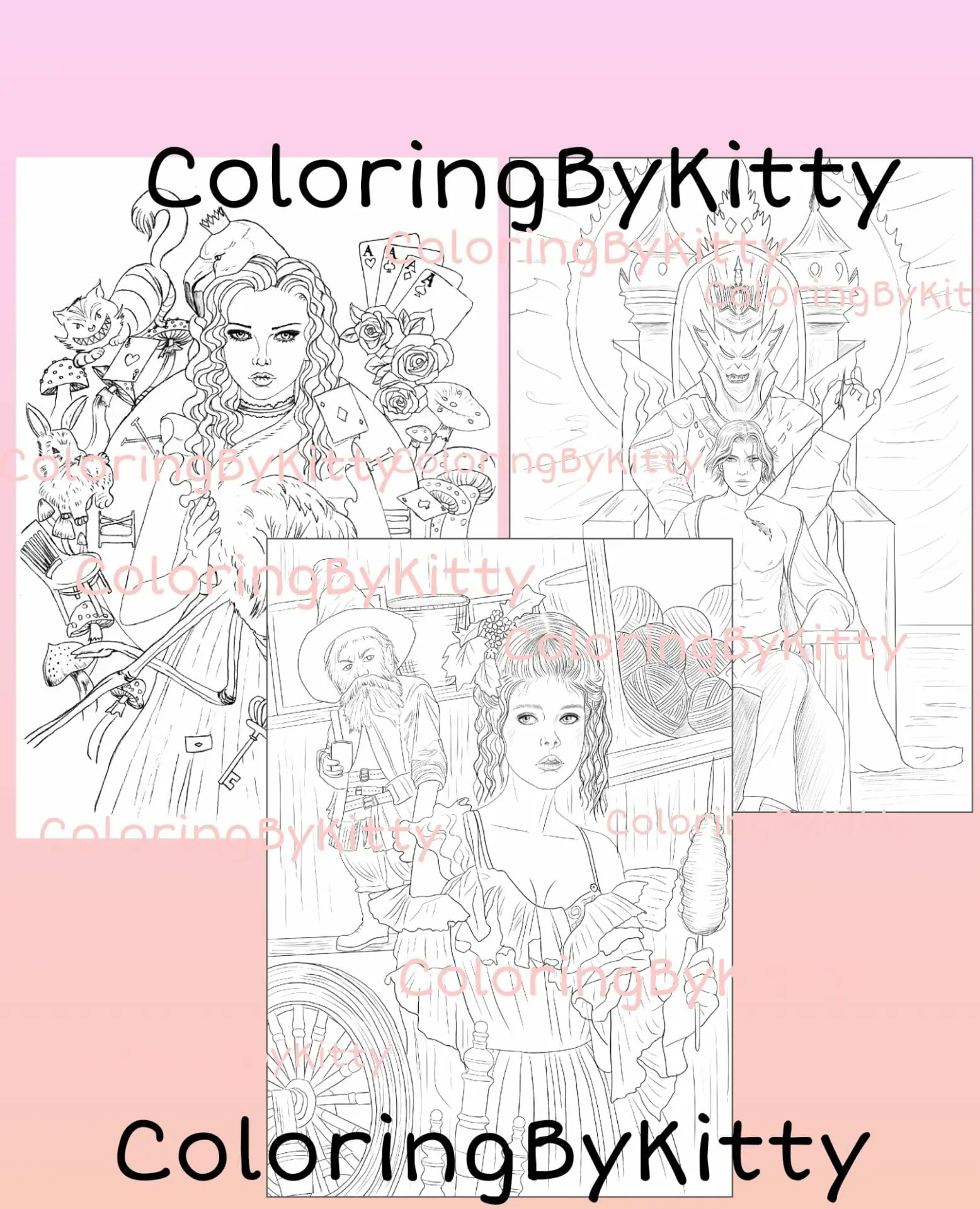 Coloring book spiral bound Steampunk and Gothic collection 20 coloring  pages A4 - Crealandia