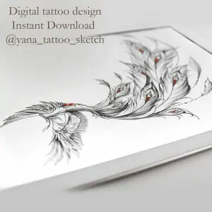 Phoenix-Tattoo-Design-Phoenix-Tattoo-Sketch-Female-Phoenix-Tattoo-Ideas-for-Woman