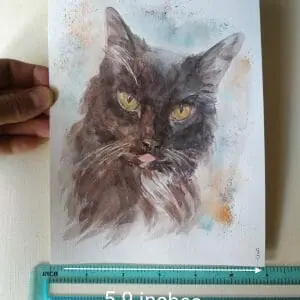 Sweet Rylee Memorial Pet Portrait Watercolor Painting