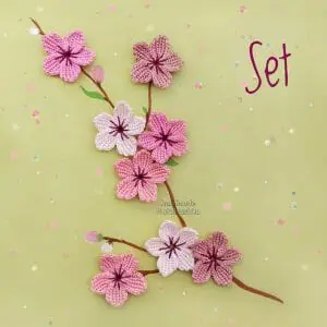 Sakura flowers appliques