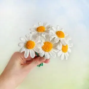 Daisy bouquet of 5 flowers, Summer bouquet Chamomile, Wildflowers