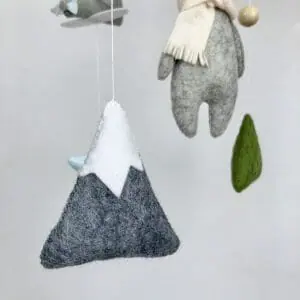 Baby mobile for boy travel. Eco mobile. bear Scandinavian style.
