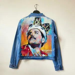 Freddie Mercury Painted denim jacket personalized Gift
