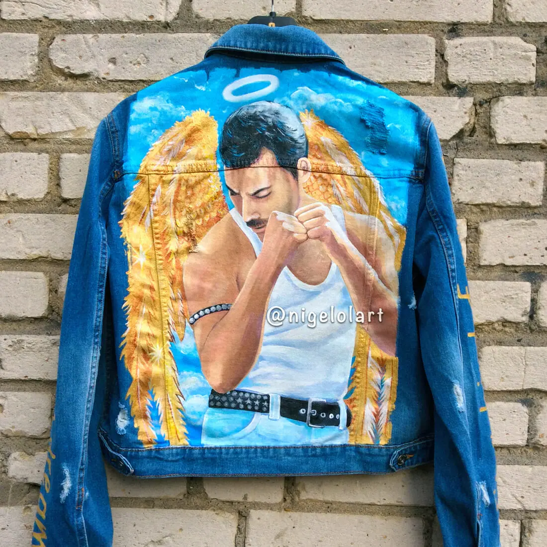 Freddie Mercury Painted denim jacket personalized Gift