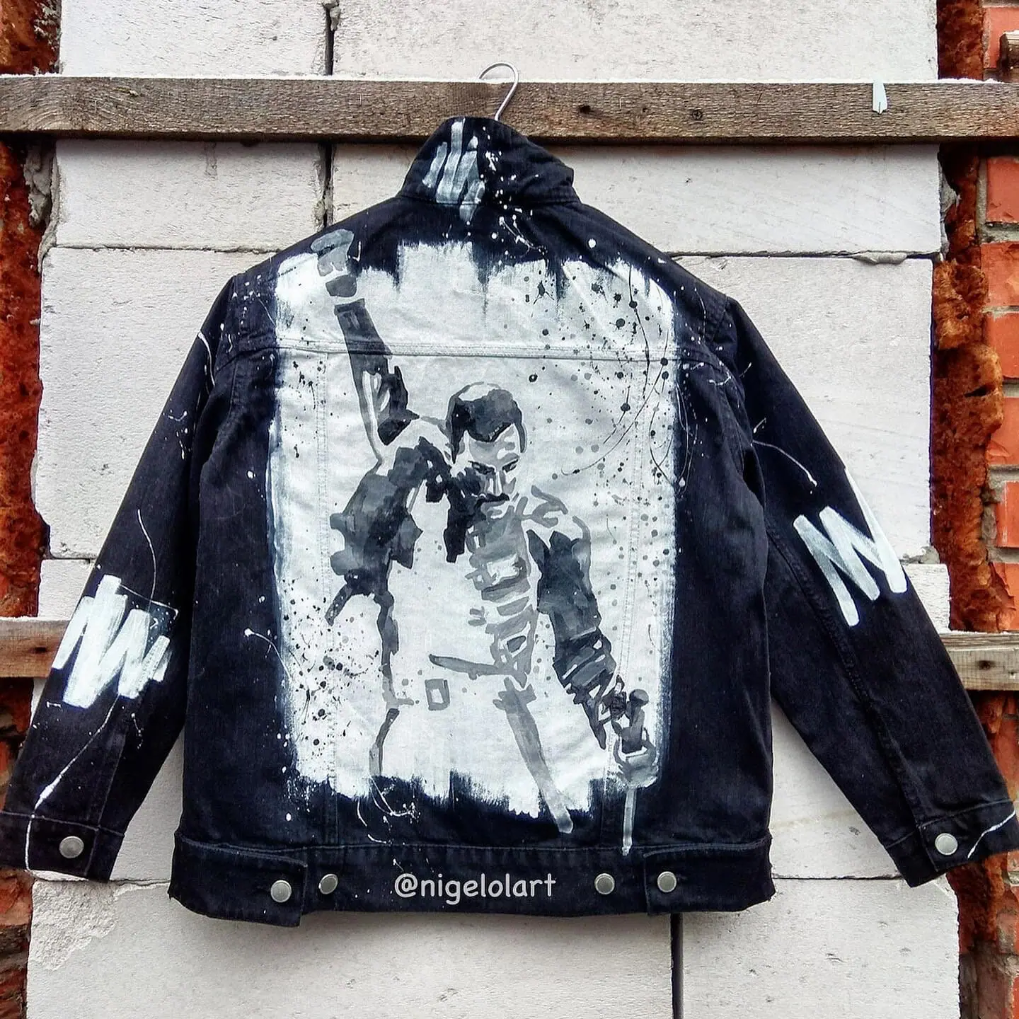 Freddie Mercury Queen Painted denim jacket personalized Gift