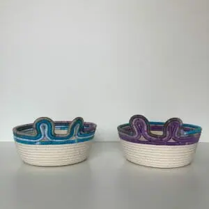 Set of 2 basket Animal basket for nursery Rabbit basket