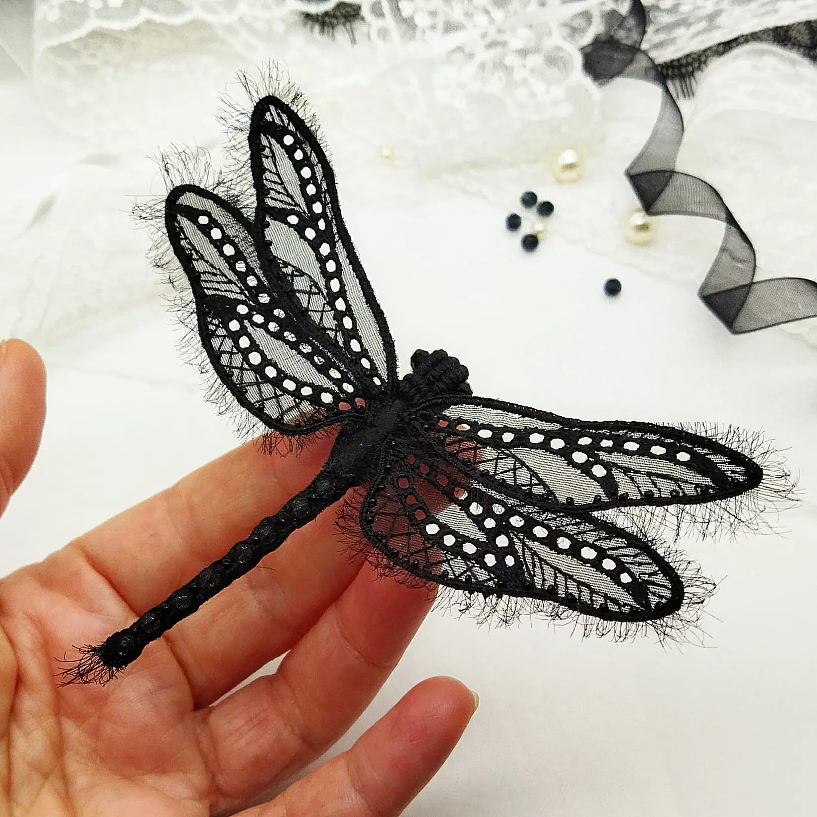 Black Dragonfly Hand embroidery PDF