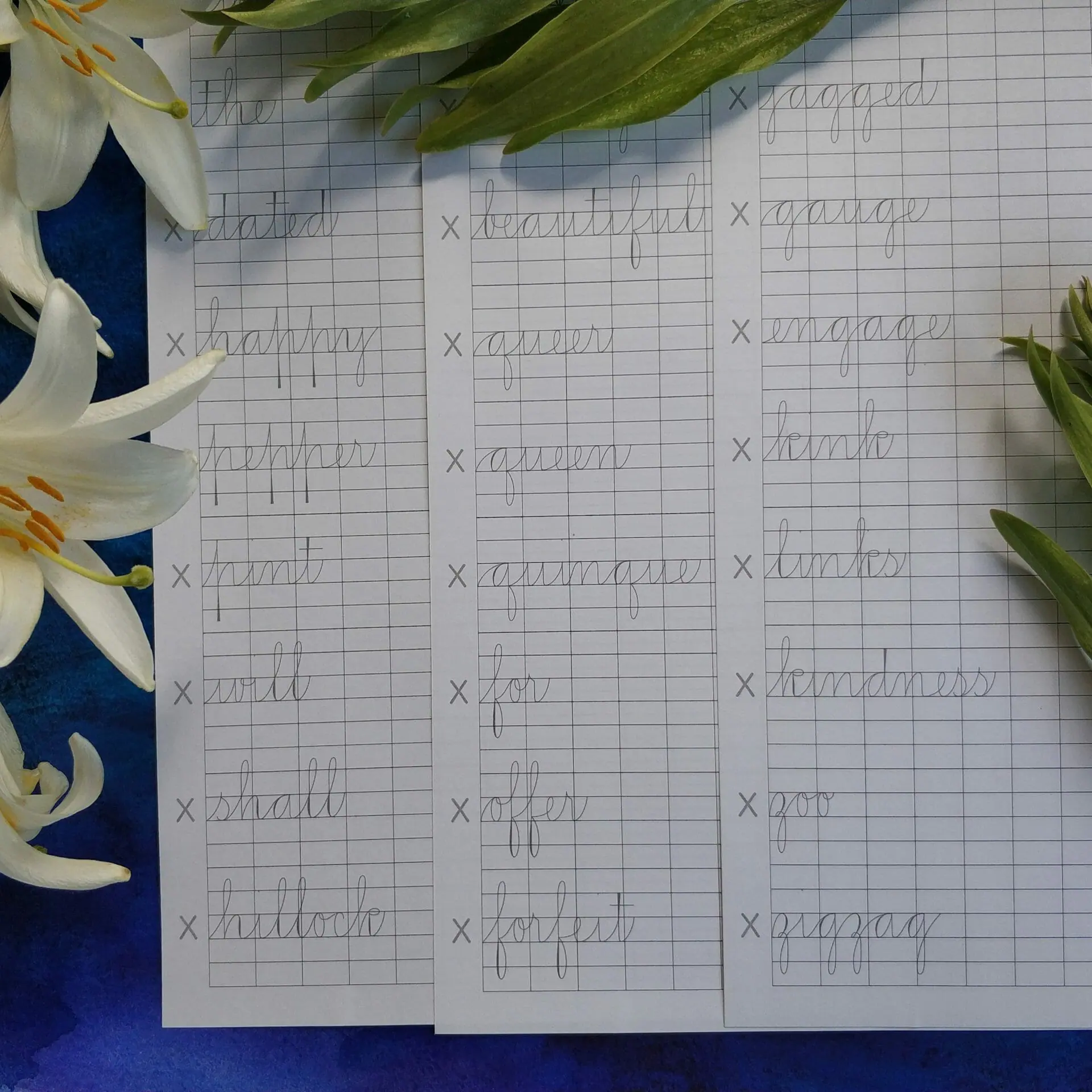 Connecting letters exercises