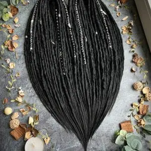Black dreads witch set. Fake black dreadlocks