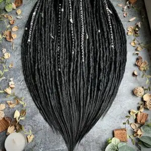 Black dreads witch set. Fake black dreadlocks