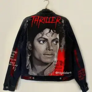Michael Jackson Painted denim jacket personalized Gift