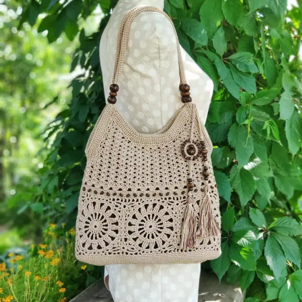 Pattern crochet bag women Handmade boho purse tutorial PDF