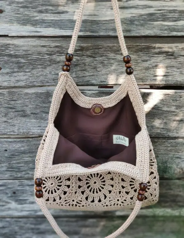 Pattern crochet bag women Handmade boho purse tutorial PDF