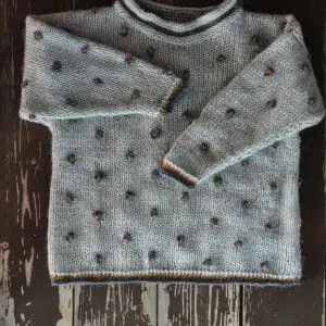 Children's Floral sweater knitting pattern PDF ENG