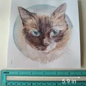 Sweet Isis Memorial Pet Portrait Watercolor Painting