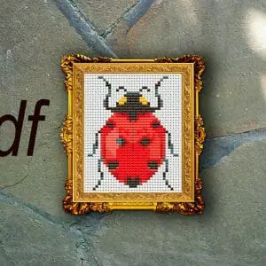 Ladybird cross stitch chart