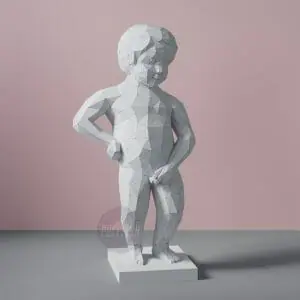 DIY Manneken Pis template Papercraft PDF