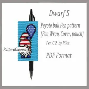 Dwarf 5 Bead pattern PDF Dwarf Bead pen wraps Bead cover pen Independence Day Olegirabeadpatterns