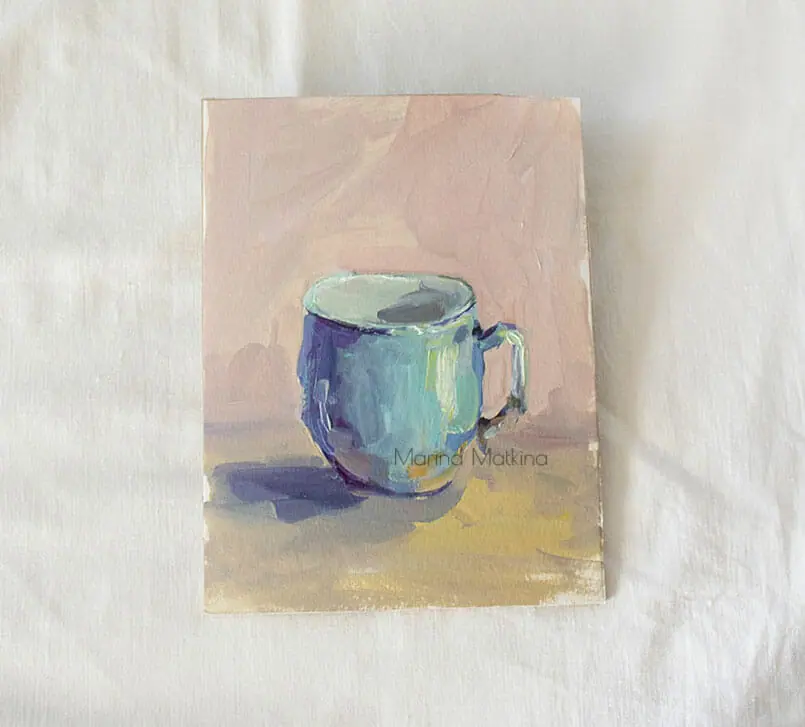 Sketch Painting For Wall, Cup Drawing Art Sketch