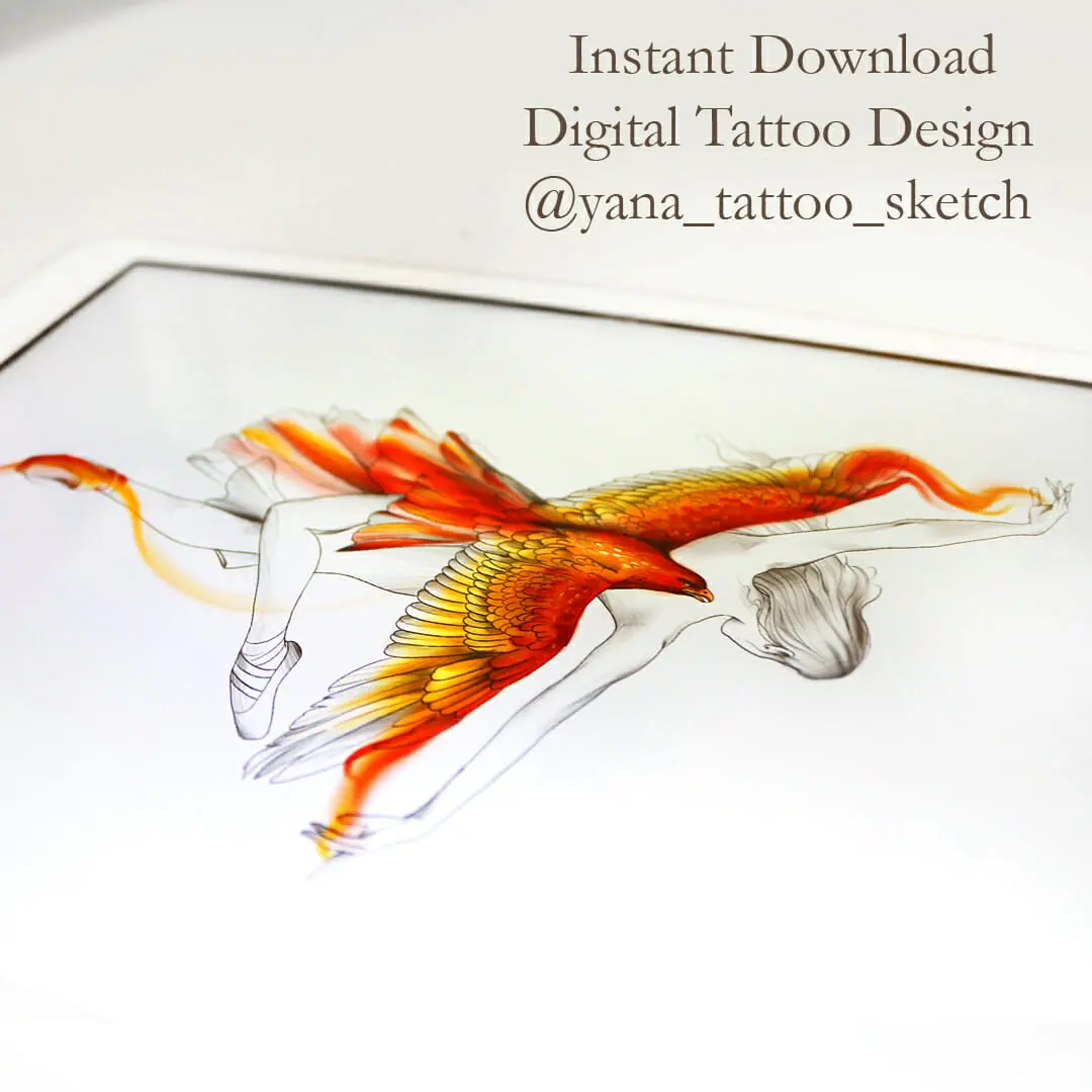 Phoenix Goddess Tattoo Design Phoenix Woman Tattoo Sketch