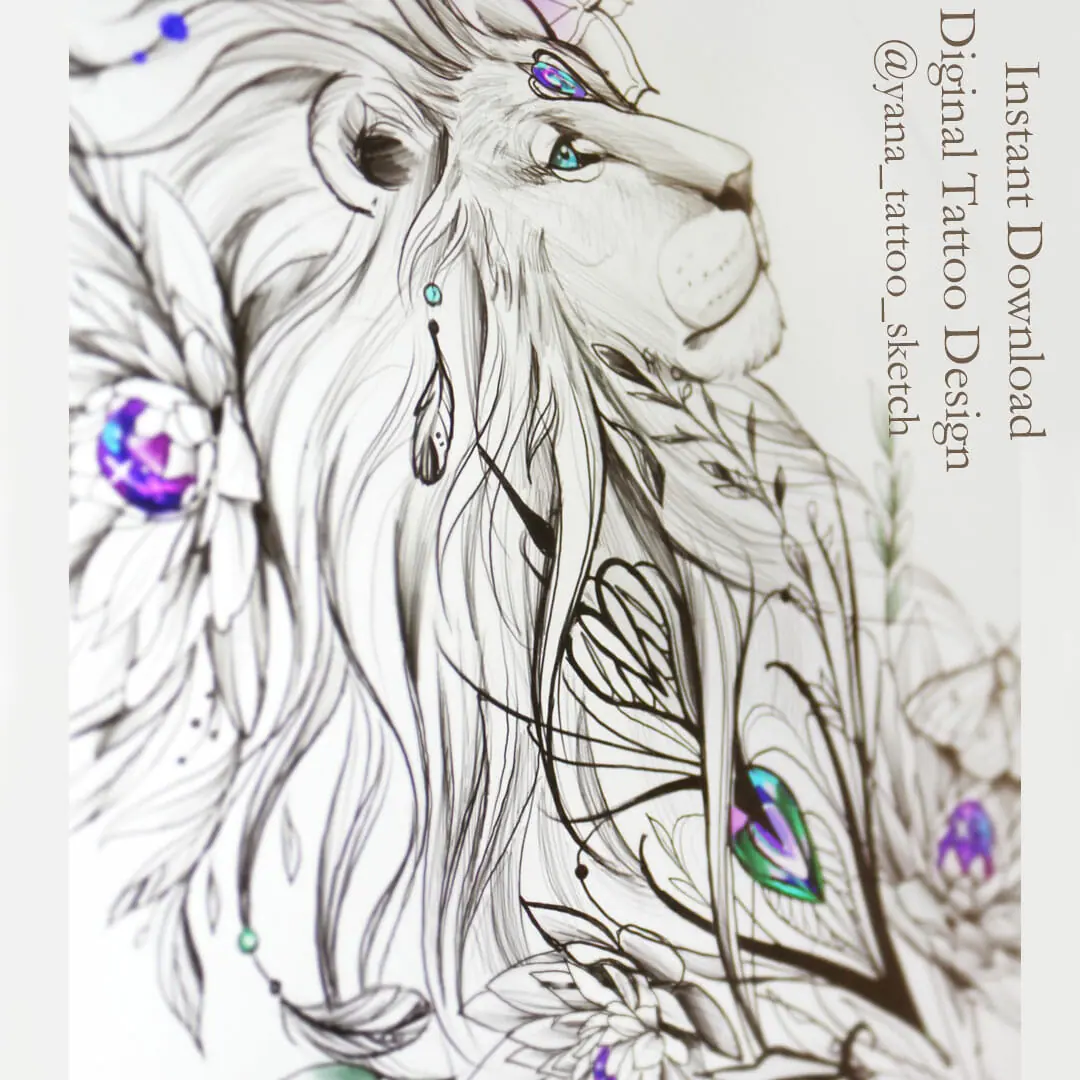 Lion Tattoo Design Lion Tattoo Sketch Lotus Tattoo Flash