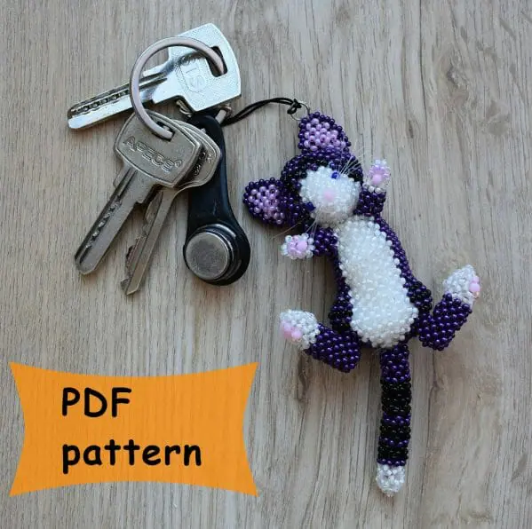 Beading tutorial. How to make cat pdf pattern