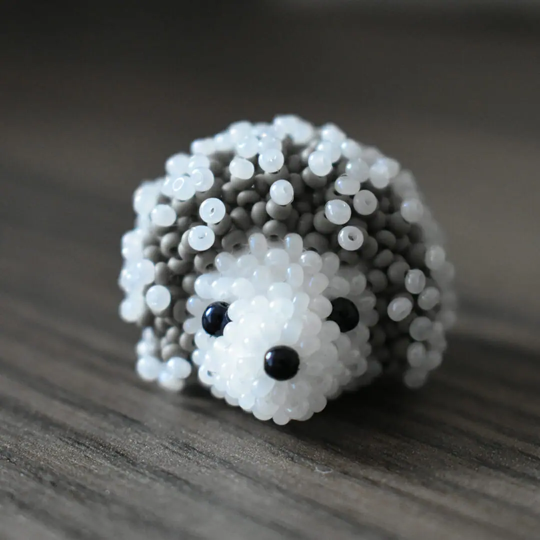 3d beading, hedgehog tutorial, easy beaded animal 2 3d beading, hedgehog tutorial, easy beaded animal - Image 2