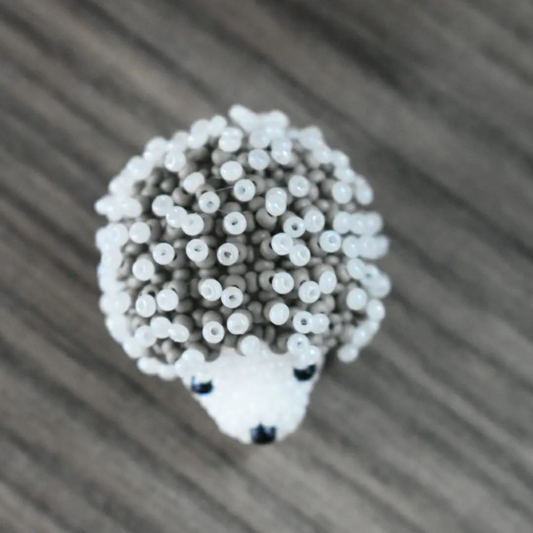 3d beading, hedgehog tutorial, easy beaded animal 3 3d beading, hedgehog tutorial, easy beaded animal - Image 3