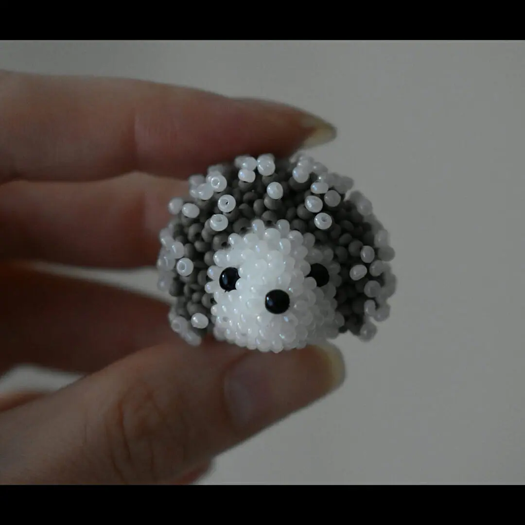 3d beading, hedgehog tutorial, easy beaded animal 7 3d beading, hedgehog tutorial, easy beaded animal - Image 7