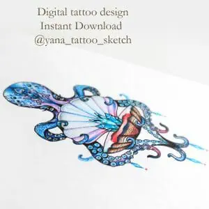 octopus-tattoo-design-seashell-tattoo-designs-octopus-tattoo-sketch-ideas-feminine