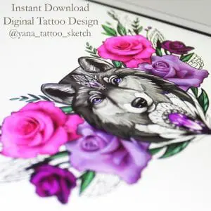 wolf-flower-tattoo-design-wolf-tattoo-for-females-wolf-tattoo-designs-for-ladies