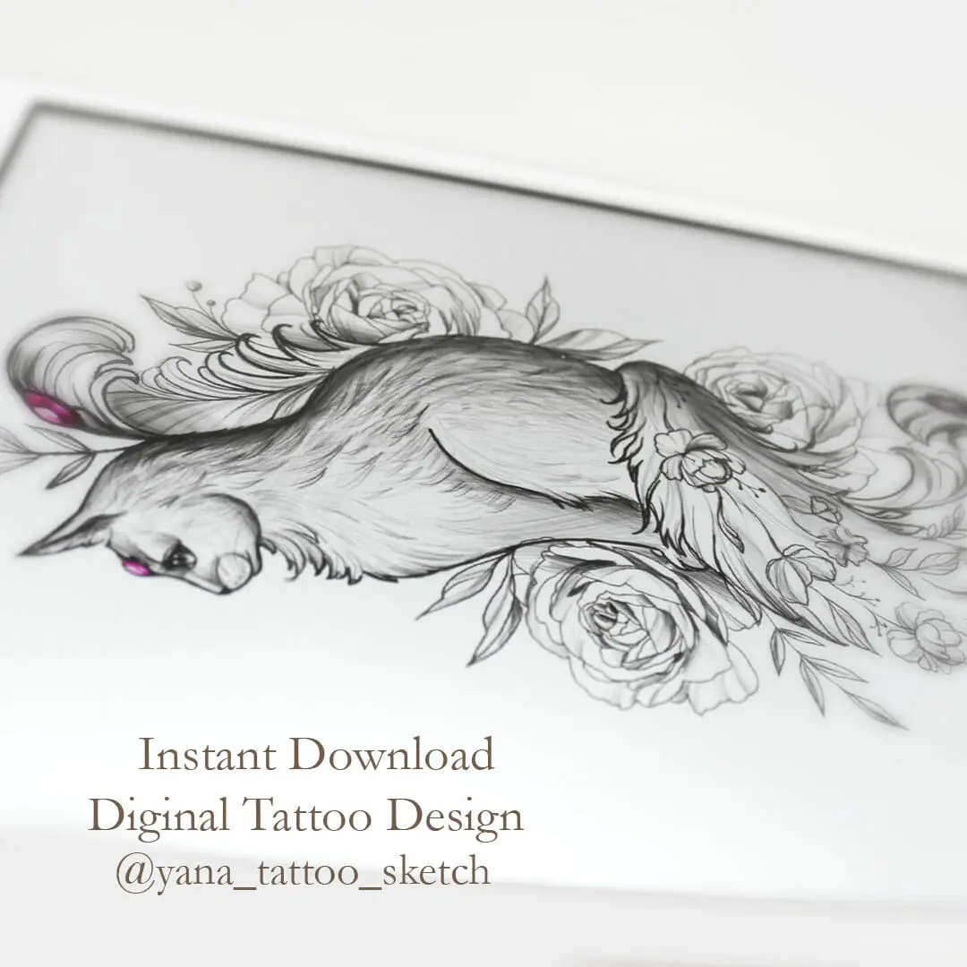 Cat Tattoo Designs Cat Tattoo Sketch Females