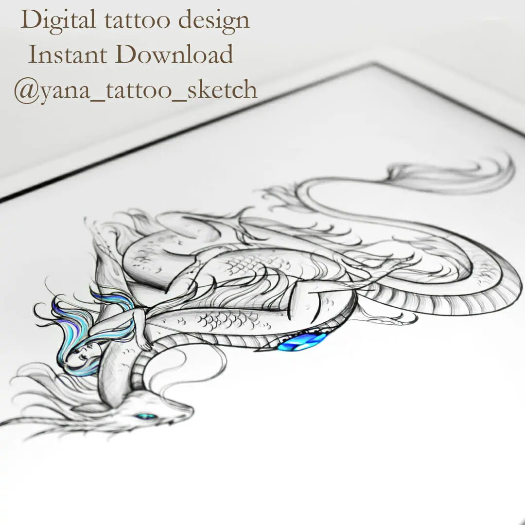 Dragon Tattoo Designs Woman and Dragon Tattoo Sketch Ideas