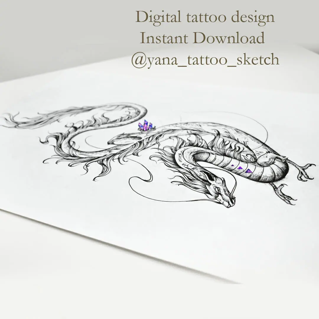 Download Japanese Dragon Tattoo Design | Wallpapers.com