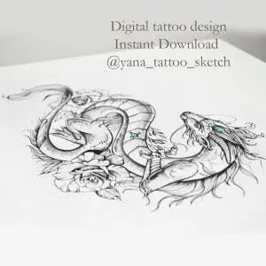 dragon-tattoo-sketch-for-woman-dragon-tattoo-design-female-dragon-and-flower-tattoo-design