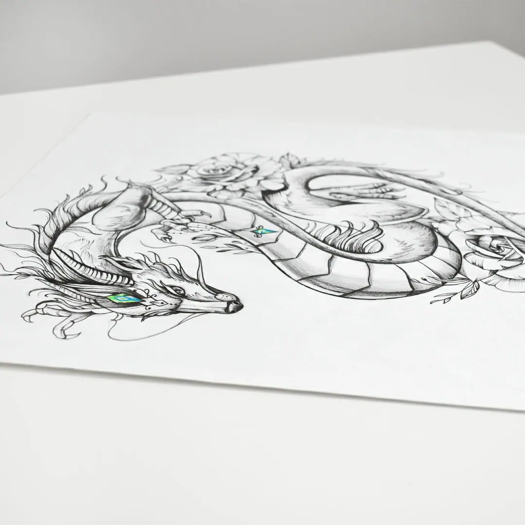 Dragon Sleeve Tattoo Print Set — Japanese Tattoos by Eli Ferguson