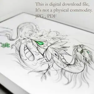 dragon-tattoo-sketch-for-woman-dragon-tattoo-design-female-dragon-and-flower-tattoo-design