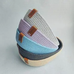 small cotton rope baskets for home decor