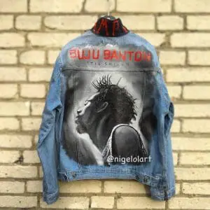 Buju Banton Painted denim jacket